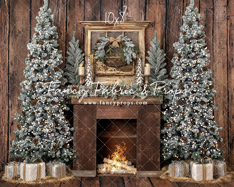 Rustic Country Lodge Mantle - Room