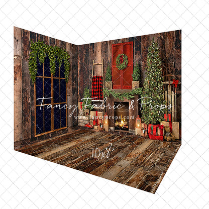 Rustic Plaid Fireplace - Room