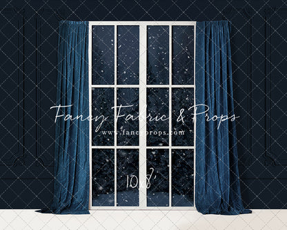 True Blue Christmas Window
