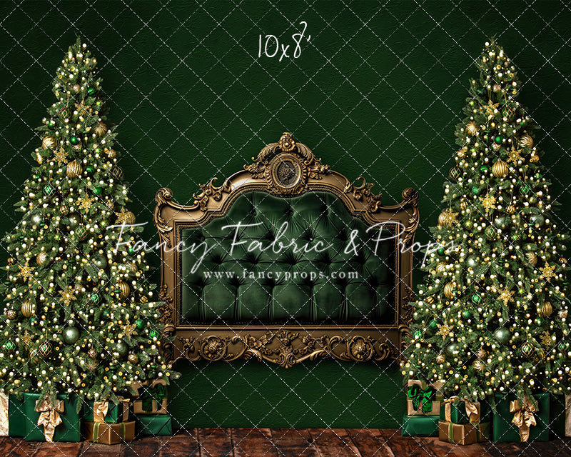 Velvet Evergreen Headboard