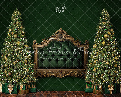 Velvet Evergreen Headboard