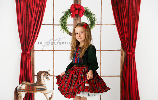 RTS Rustic Christmas Carousel - 8x8' Wrinkle-Free - Perfect - 50% Off