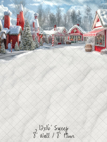 North Pole Cozy Street - with Sweep Option