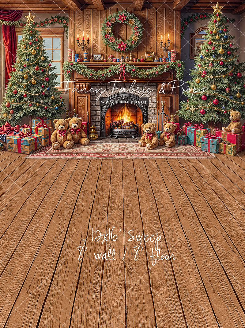 Teddy's Fireside Christmas - with Sweep Option