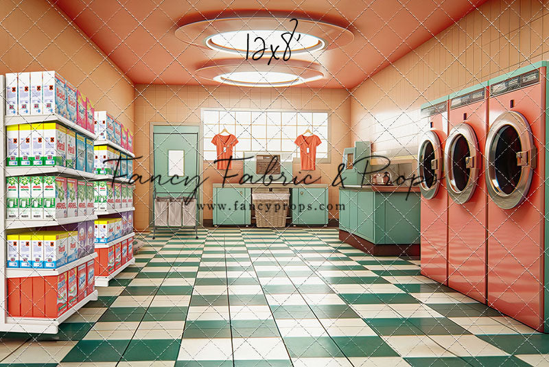 Laundry Day - Coral - With Sweep Option