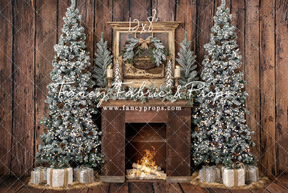 Rustic Country Lodge Mantle - Room