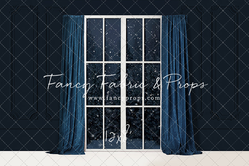 True Blue Christmas Window