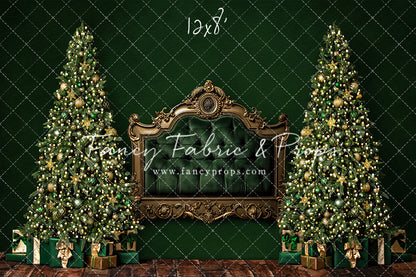 Velvet Evergreen Headboard