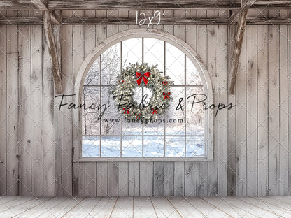 Farmhouse Christmas Window