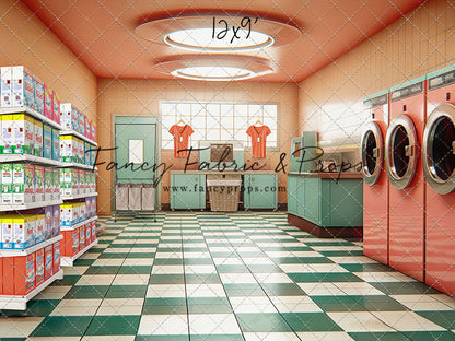 Laundry Day - Coral - With Sweep Option