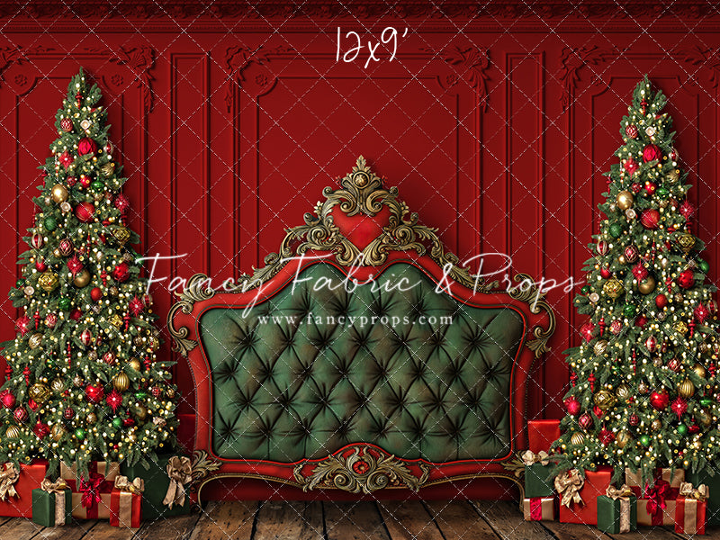 Regal Red & Green Headboard