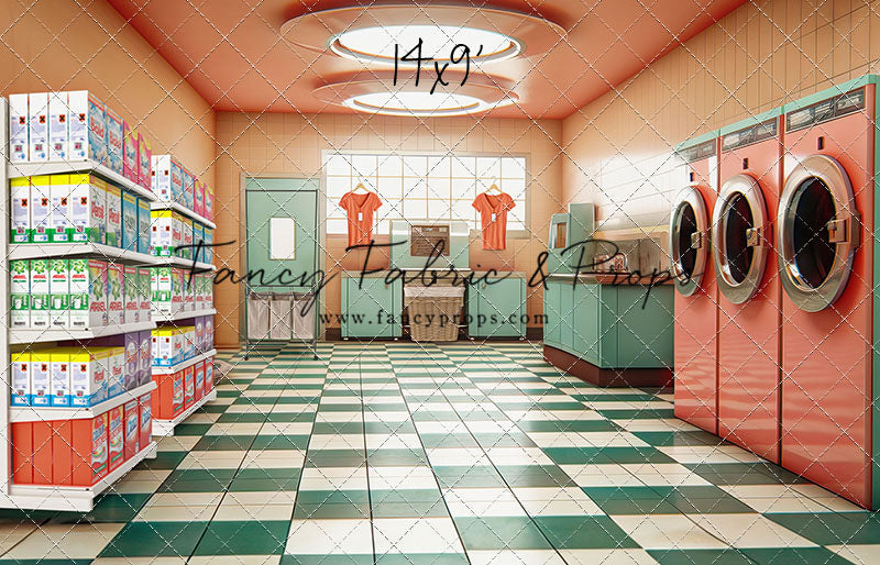 Laundry Day - Coral - With Sweep Option