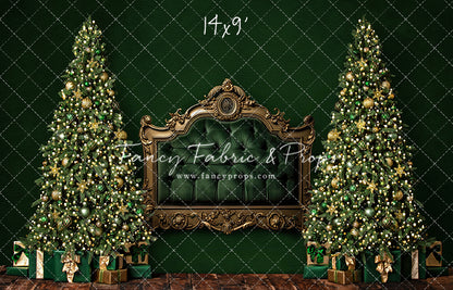 Velvet Evergreen Headboard