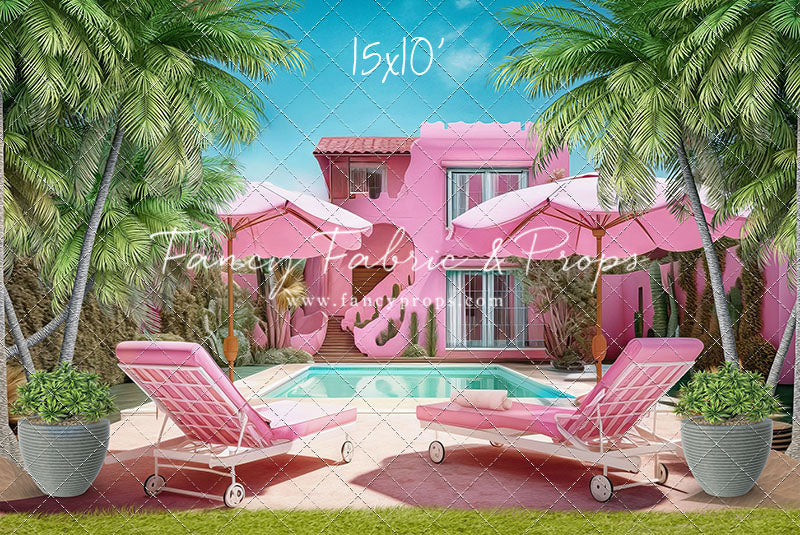 Barbie's Poolside Vacation - Grass Floor - With Sweep Option