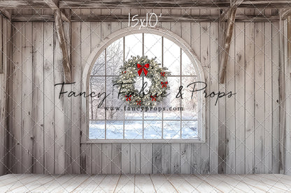 Farmhouse Christmas Window