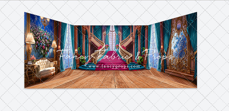 Ballroom Royal Staircase - Cyan - 4 piece Room