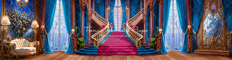 Ballroom Royal Staircase - Blue - 4 piece Room