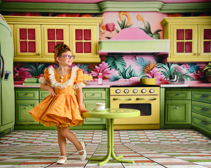 Tropical Kitchen - Lime & Yellow - With Sweep Option