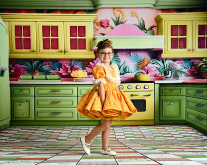 Tropical Kitchen - Lime & Yellow - With Sweep Option