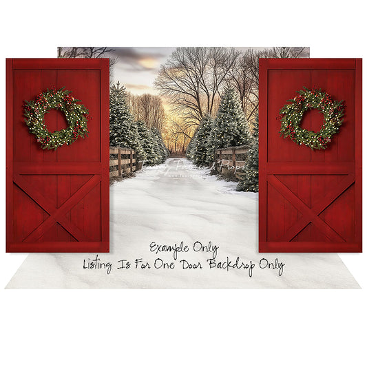 Red Barn Door - Slimline Drop For OG Fancy Lite System - Slimline Panels