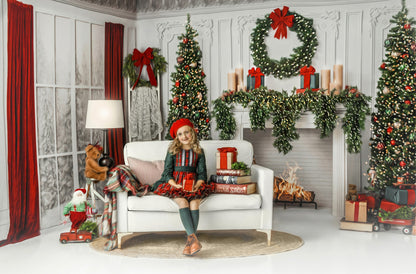 Classic Christmas Mantle 2pc Room