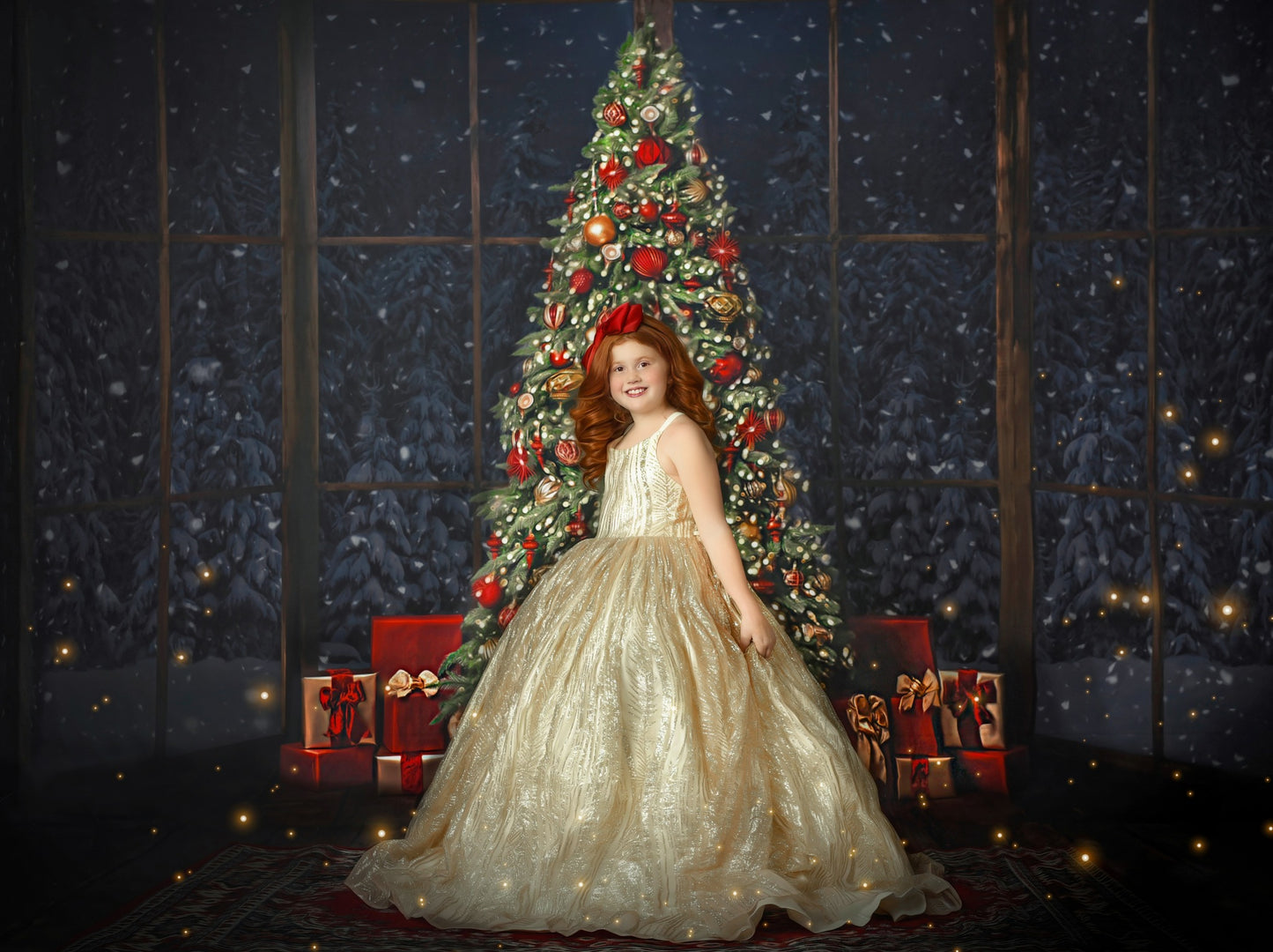 Red & Gold Bay Window