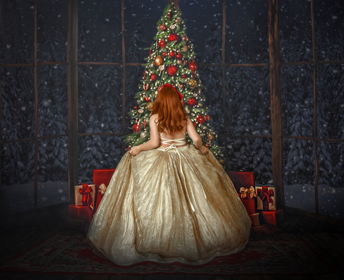 Red & Gold Bay Window