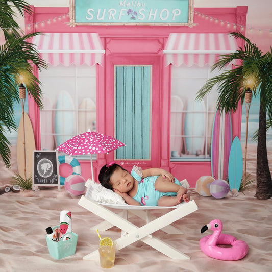 Malibu Barbie Surf Shop 60x50" - Littles Collection