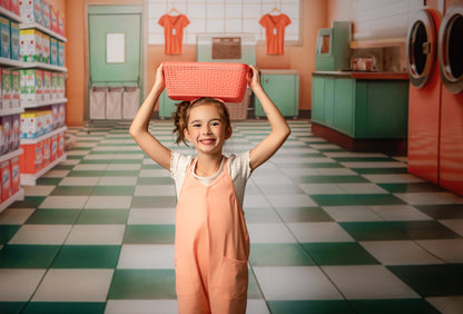 Laundry Day - Coral - With Sweep Option