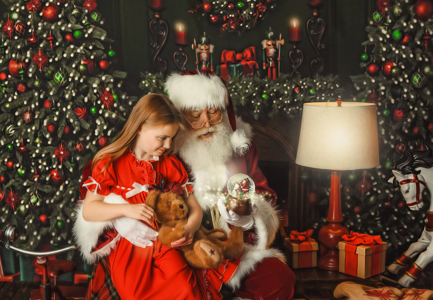 Red & Green Christmas Mantle