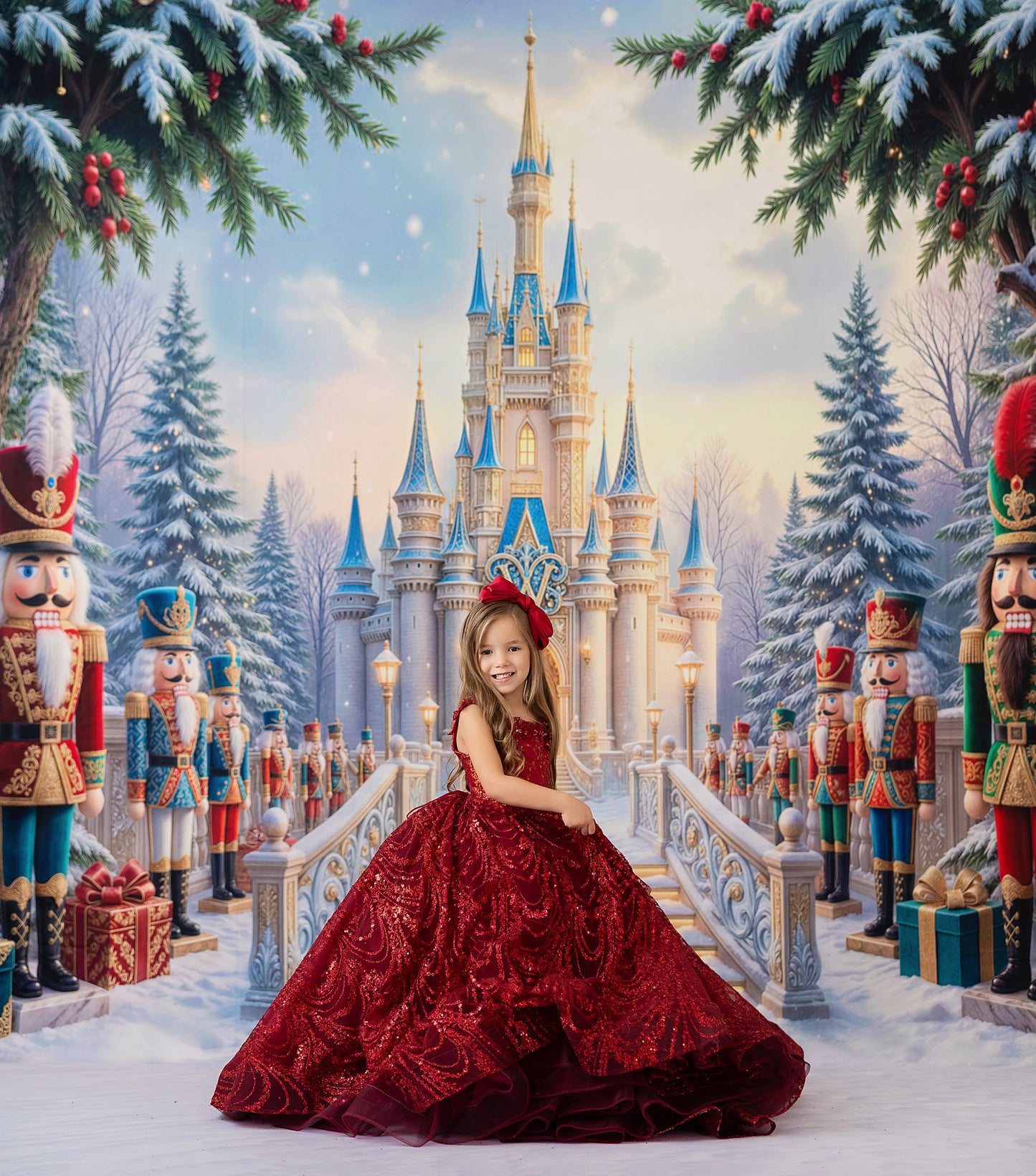 RTS Winter Princess Palace - 9x14' Sweep - Value Luxe Fabric - New - 20% Off - Add To Cart for 56% Off Total!