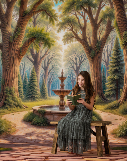RTS Fountain of the Enchanted Grove - 9x14' Sweep - Value Luxe Fabric - Perfect - 50% Off