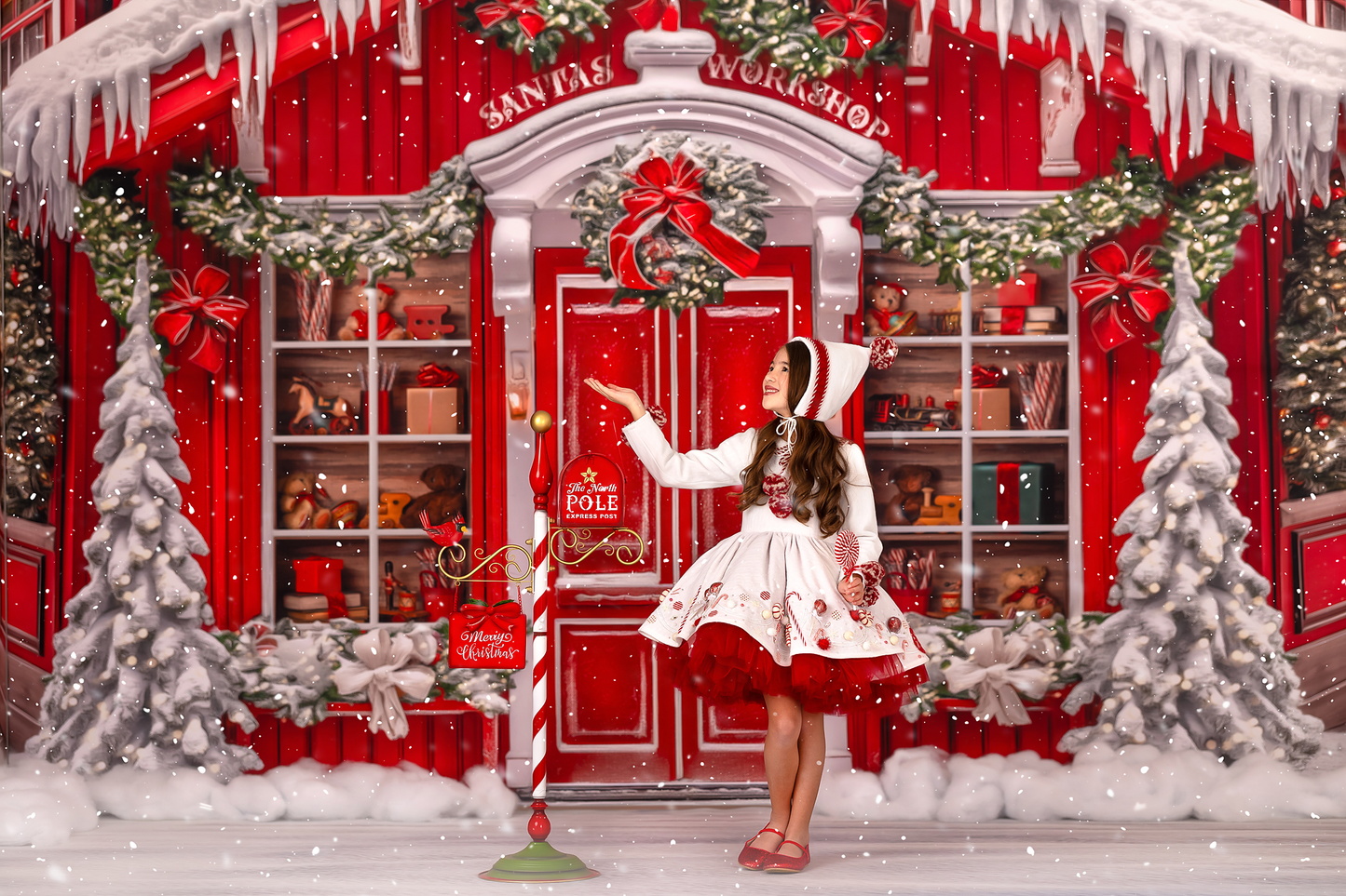 Santa's North Pole Village Workshop - With Sweep Option