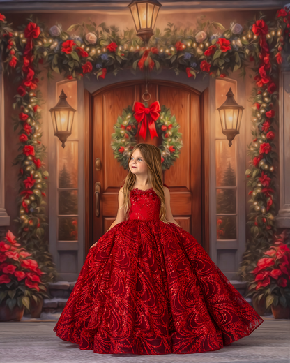 Merry Holiday Entry - Brown Door - Room