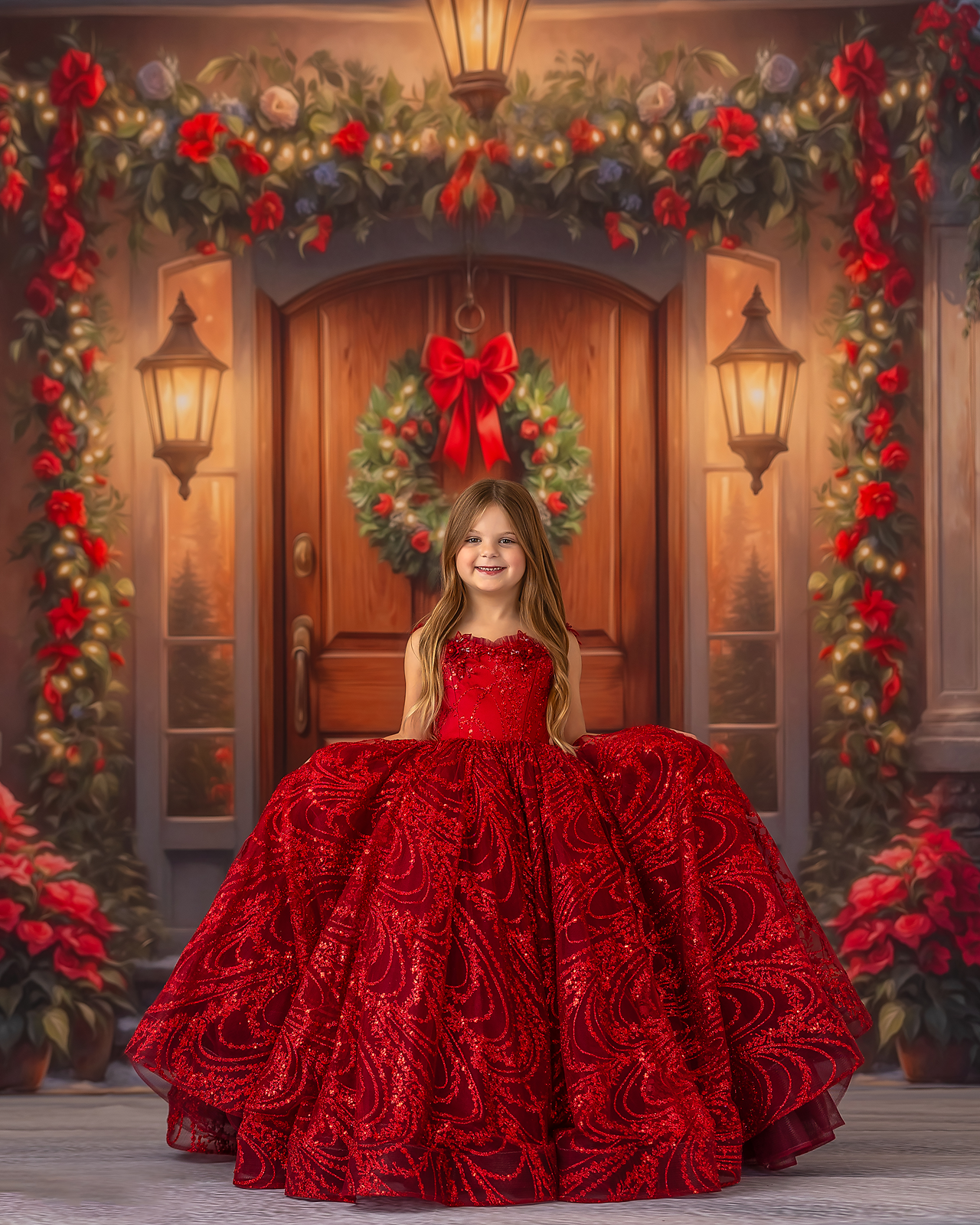 Merry Holiday Entry - Brown Door - Room