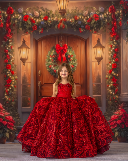 Merry Holiday Entry - Brown Door - Room