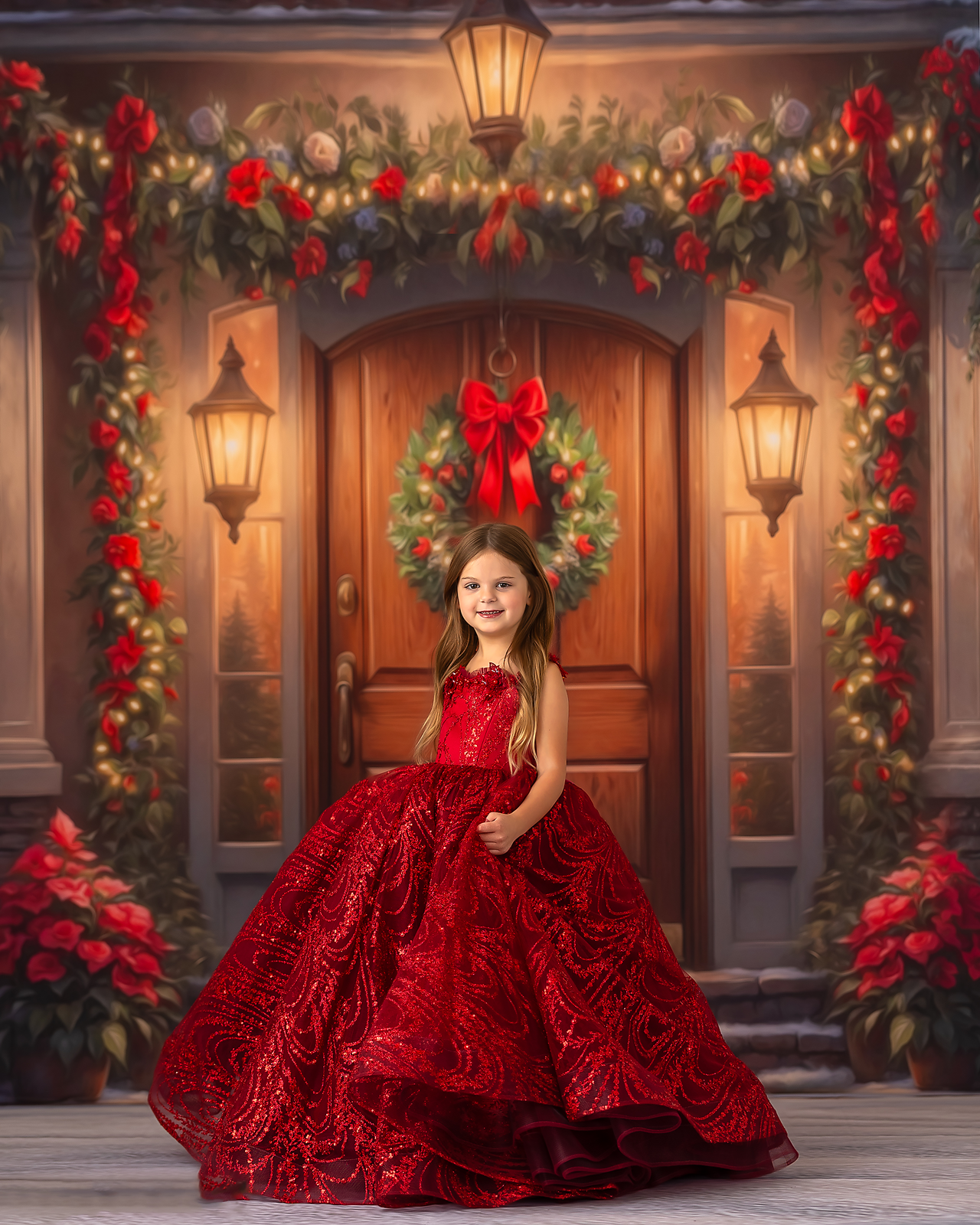 Merry Holiday Entry - Brown Door - Room