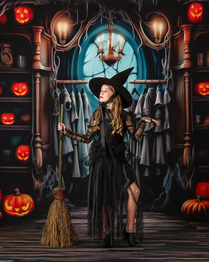 Haunted Wardrobe -Grey Floor - With Sweep Option