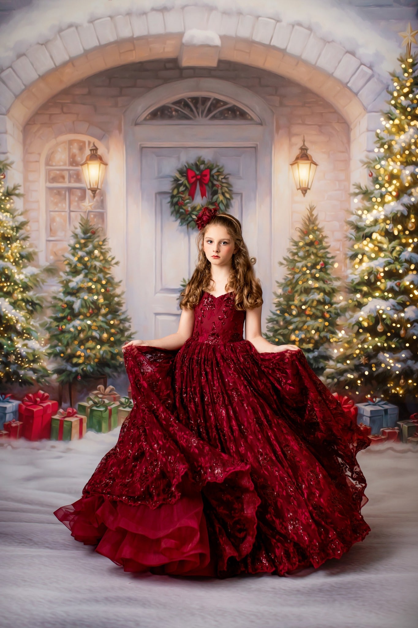 Snowy Doorstep Delight - With Sweep Option