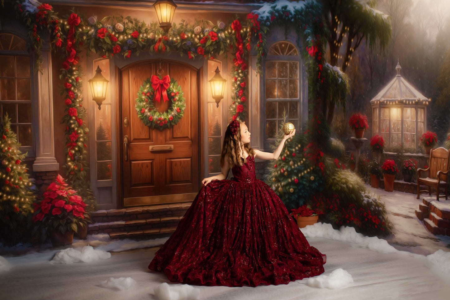 Merry Holiday Entry - Brown Door - Room