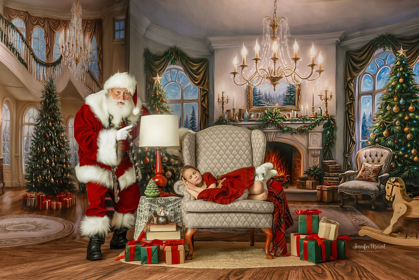 Majestic Christmas Parlor - With Sweep Option
