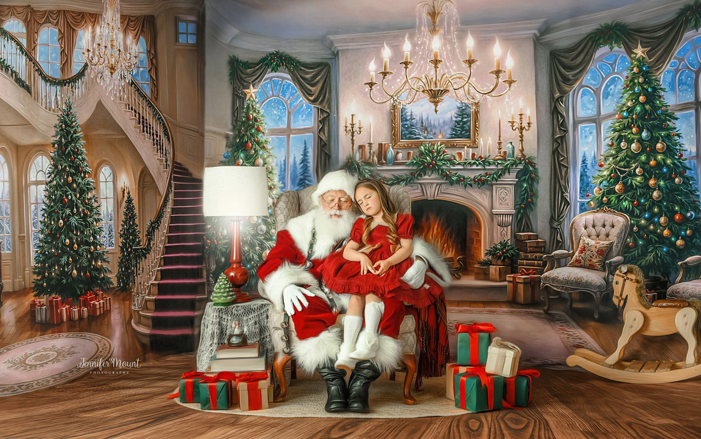 Majestic Christmas Parlor - With Sweep Option