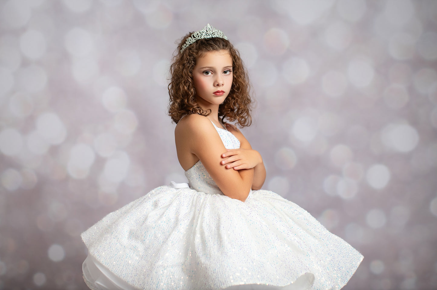 White Shimmering Stage - Sweep Sizes Only