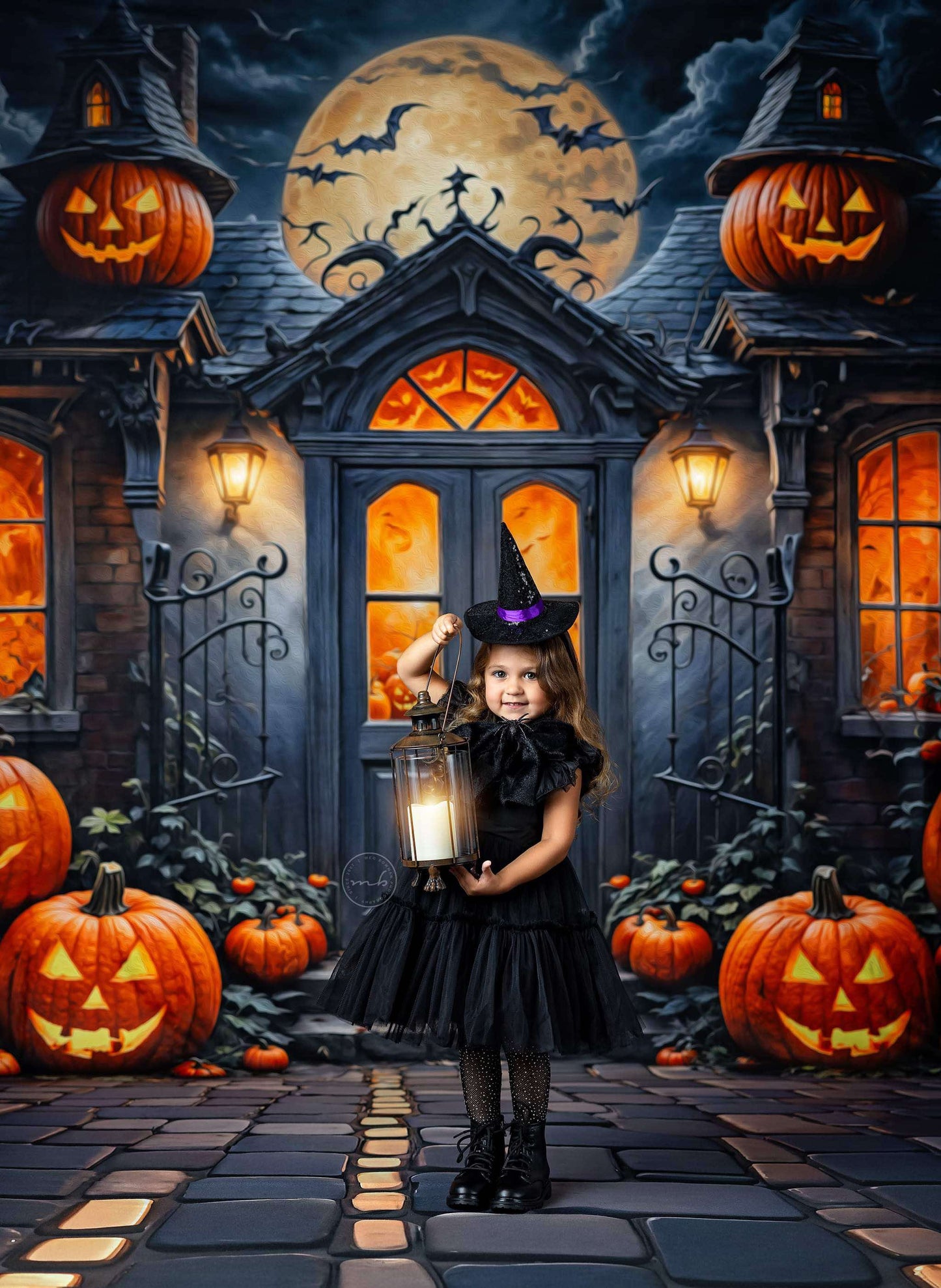 Pumpkin Path to Haunted Manor - With Sweep Option