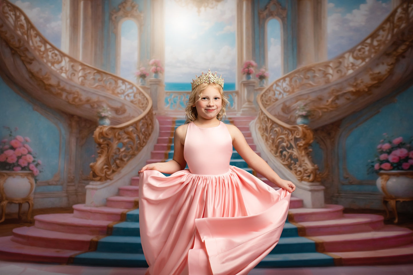 Enchanting Pastel Staircase - With Sweep Option