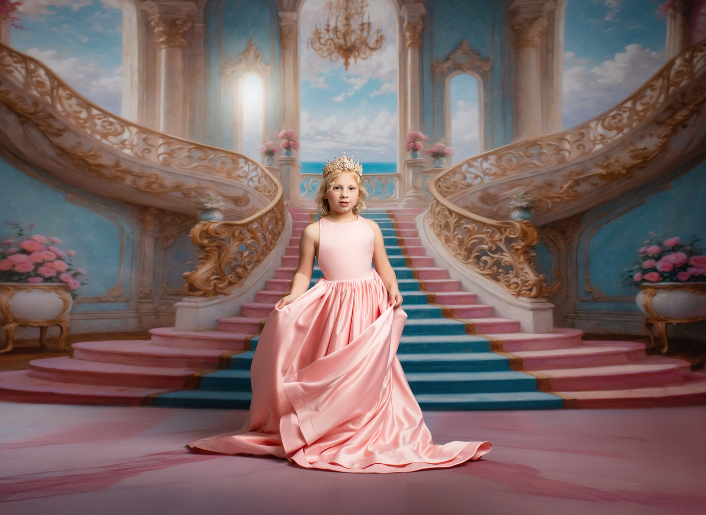 Enchanting Pastel Staircase - With Sweep Option