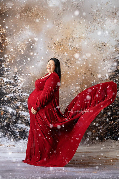 Golden Snowy Wonderland - With Sweep Option