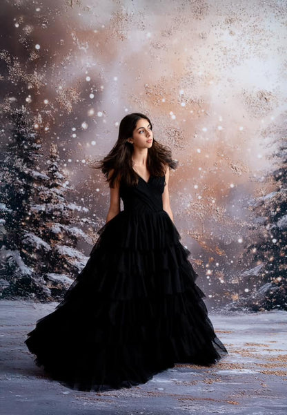 Golden Snowy Wonderland - With Sweep Option