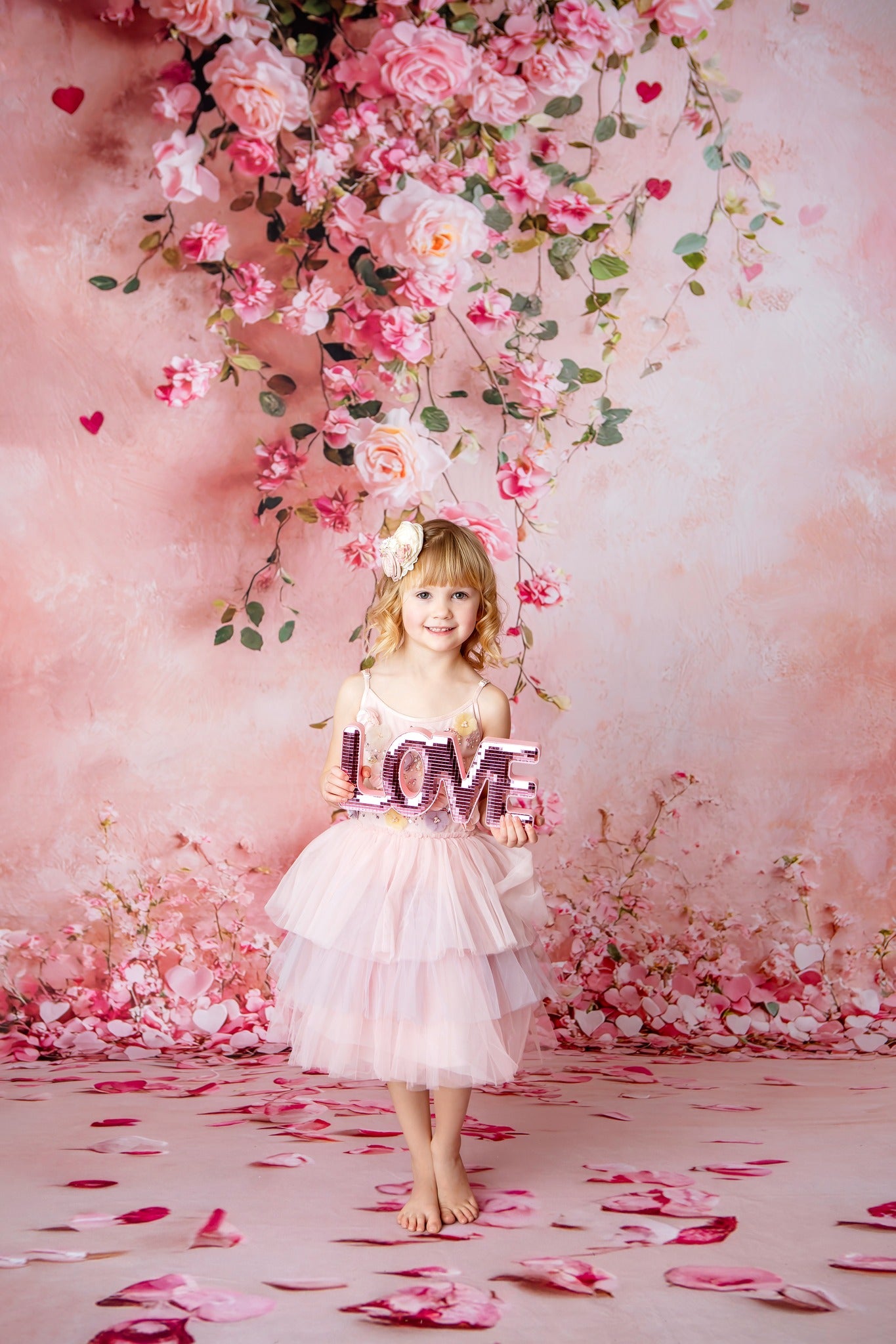 Cascading Rose Canvas - Sweep Sizes Only