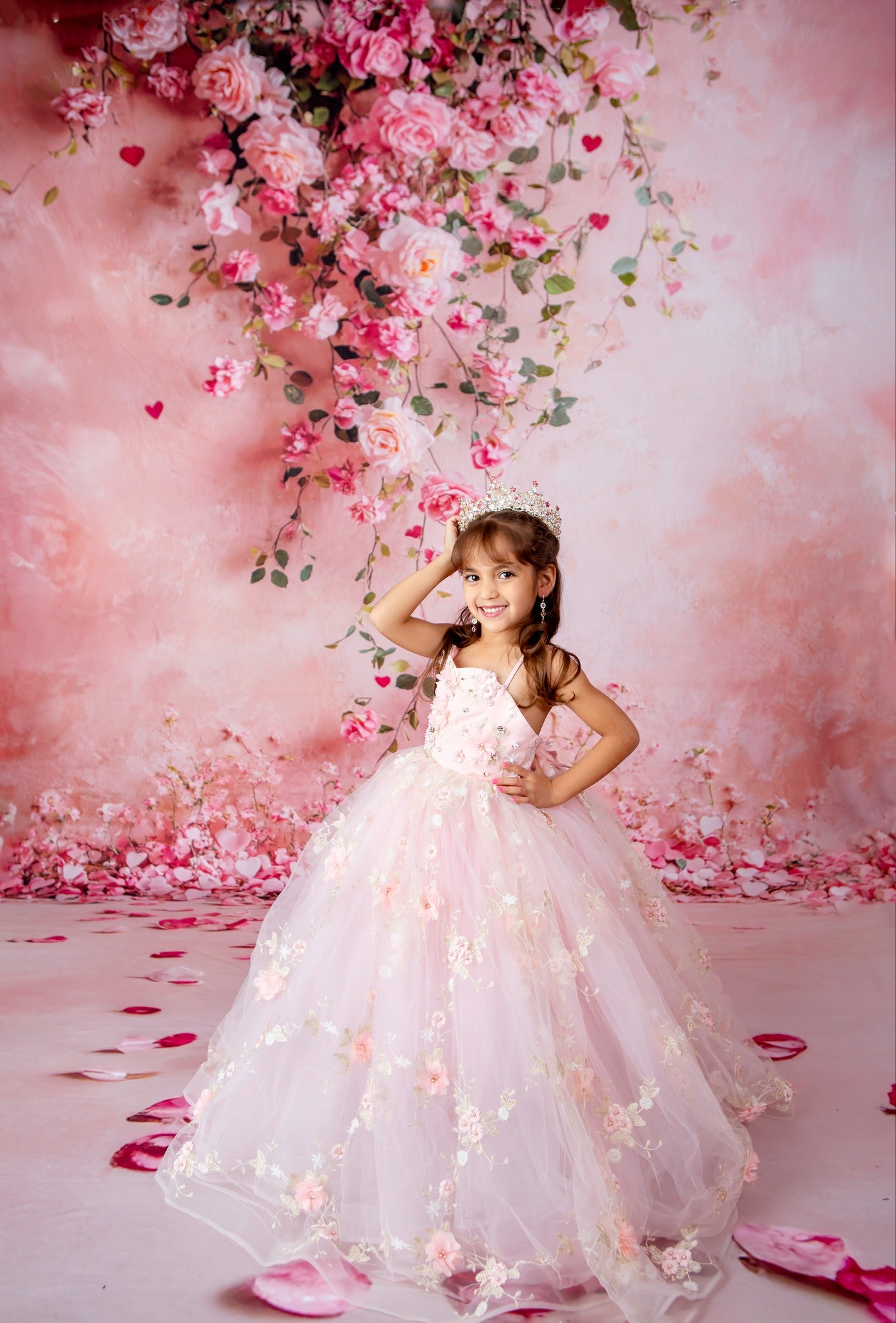 Cascading Rose Canvas - Sweep Sizes Only